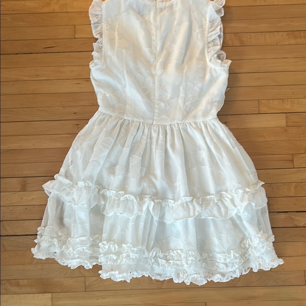 Lulus White Ruffled Dress XS - Picture 7 of 8